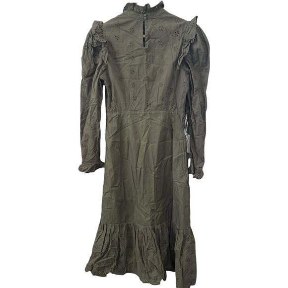 Tuckernuck Dark Green Midi Dress with Ruffle Hem - Picture 10 of 14